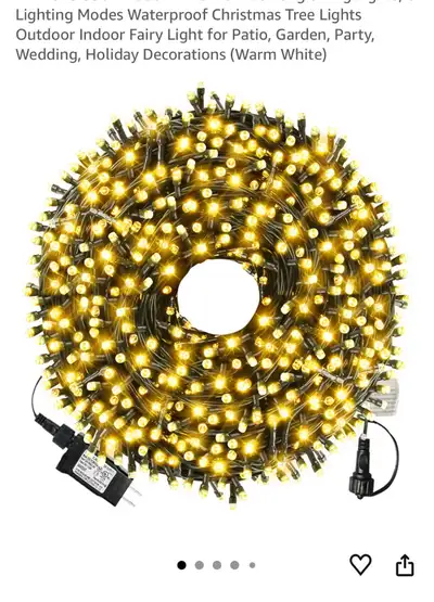 Not used. In working condition. Warm white and multicolor option Comes with remote control 1000 LEDs...