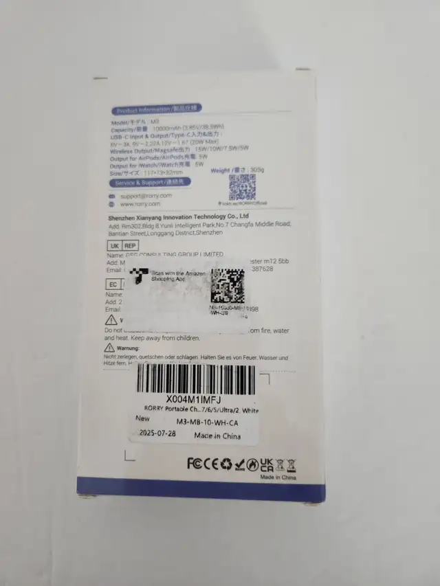 New, RORRY 3-in1 Portable Charger, 10000mAh, for iPhane & Apple in General Electronics in City of Toronto - Image 5
