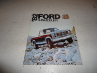 1982 Ford Pickups 4 Wheelers Sales Brochure. NOS. Can mail.