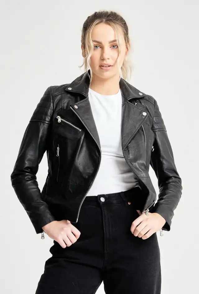Barneys Originals Women’s Leather Motorcycle Jacket   in Women's - Tops & Outerwear in Cambridge - Image 2