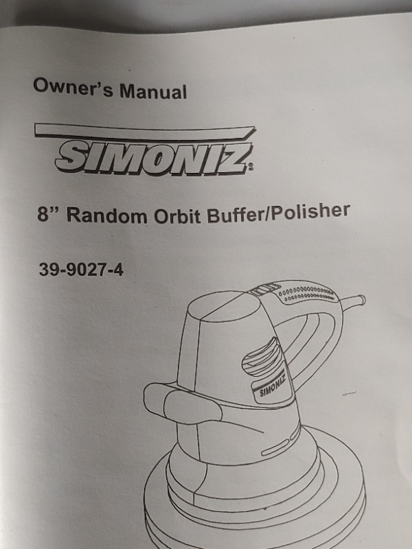 SIMONIZ Light-Duty - 8" Random Orbit Polisher/Buffer. LIKE NEW in Power Tools in London - Image 2