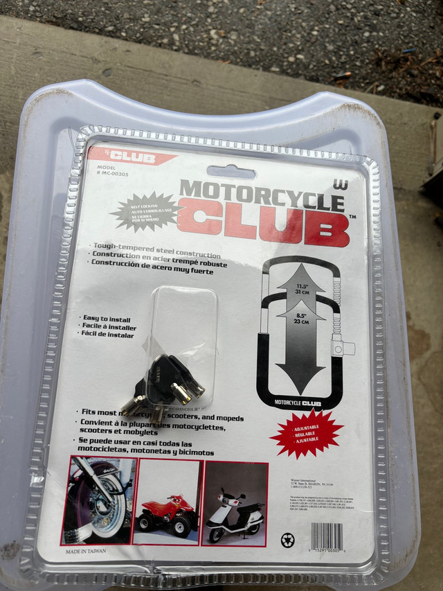 Two (2) Motorcycle Club - ATV Locking Device.  in Other in Guelph - Image 2