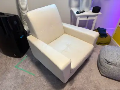 White leather chair - FREE, View more