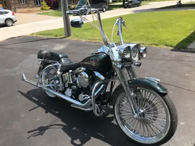 1996 fatboy cholo.Samson long shot fishtails,carlini apes,le pera seat,dna 21 inch front 18 rear,chr...