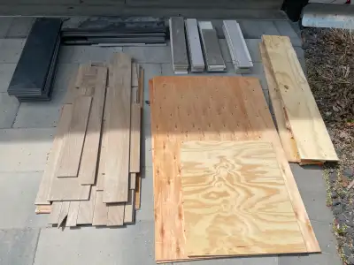 Free tile offcuts, around 17 sq. ft. for the larger dark ones (all the same size. 31.25" x 7.5"). On...