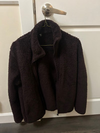 Dark brown fluffy jacket 