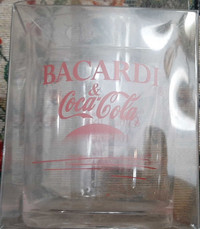 3 Verres Coca-Cola Baccardi Rouge Vert Bleu 100 ans Cuba