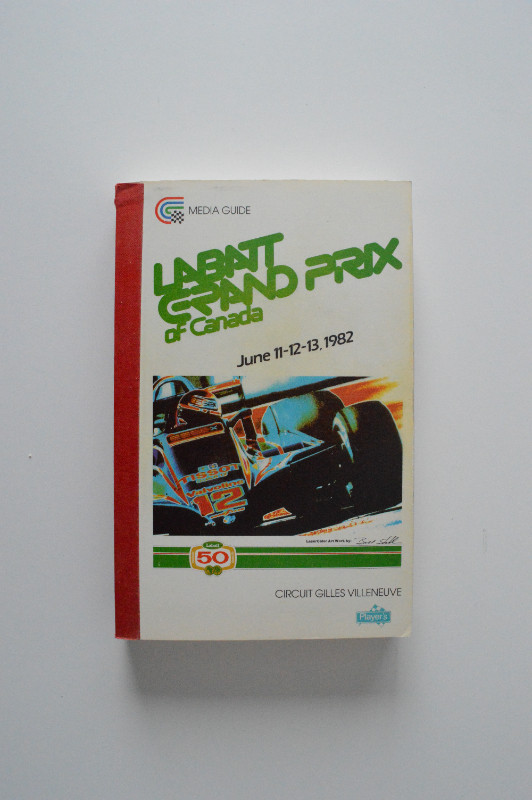 Labatt Grand Prix du Canada 1982 Media Guide French English dans Art et objets de collection  à Longueuil/Rive Sud