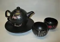 New! Never used! 6-Pc Stokes Porcelain Tea/ Coffee Set, Black