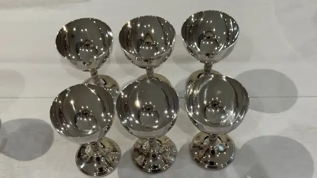 6 Silver Plated Wine Goblets482653837230100481