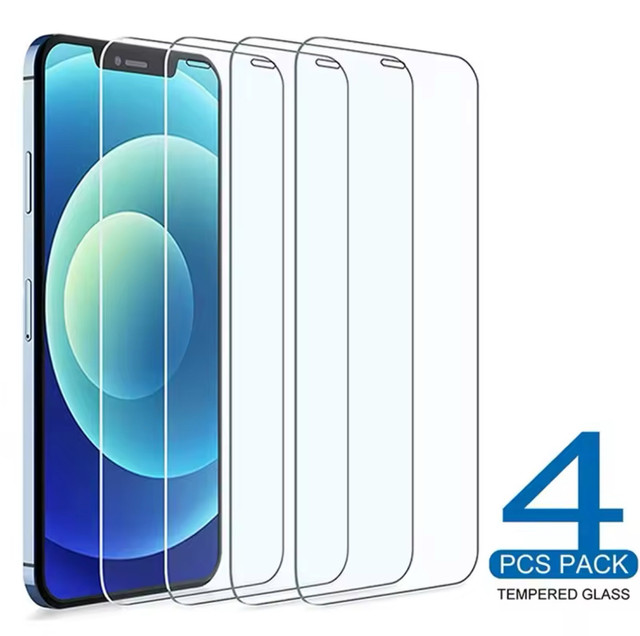 4 tempered glasses for iPhone 12 mini dans Téléphones cellulaires  à Ville de Montréal