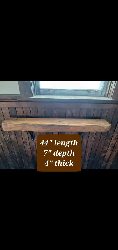 PRICE REDUCED! Live Edge Wood Mantle (44" long), View more