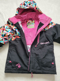Girls winter snow jacket Size 7 ( fit 7-9)