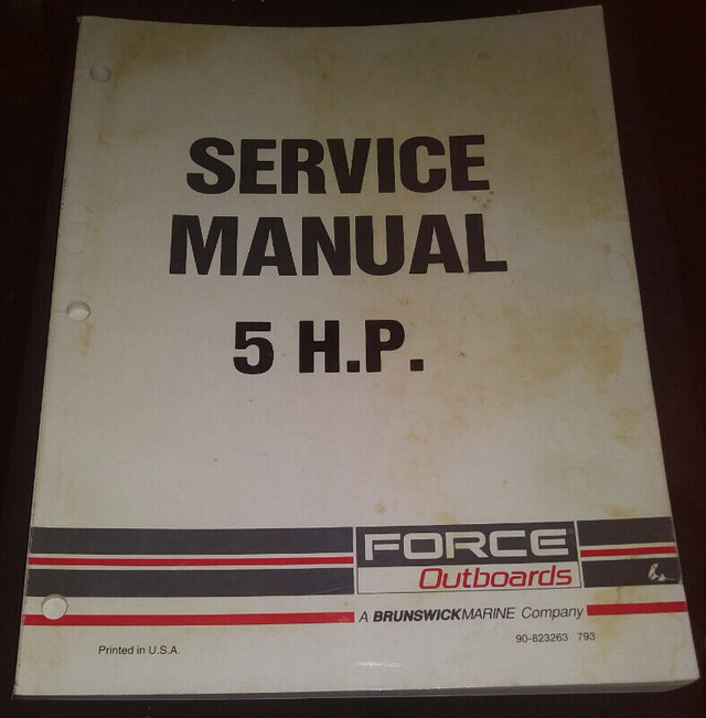 Force Outboards Service Manual 5 HP in Other in Kingston