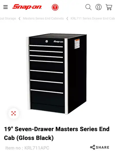 Snap On side cabinet, View more
