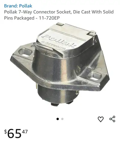 7-Way Connector Socket, Die Cast With Solid Pins Packaged, View more