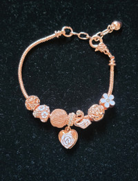 Rose Gold Charm Bracelet