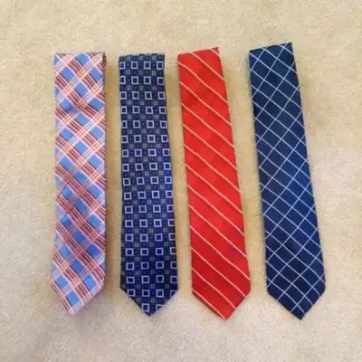 Lot of 4 x 100% Silk Ties, View more