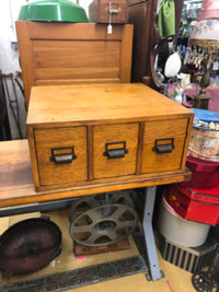 Antique solid oak file cabinet