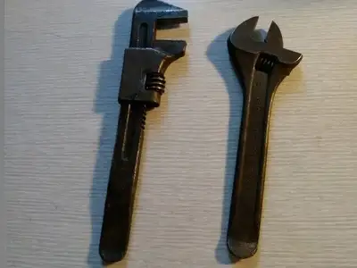 Atq. pipe & adjustable wrenches-1940's15.ea or 2 for 20.00, View more