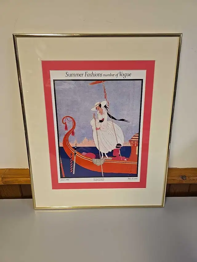 Vintage Vogue Art Print June 1 1916 Summer Fashion Cover Wall Ar in Arts & Collectibles in St. Catharines - Image 10