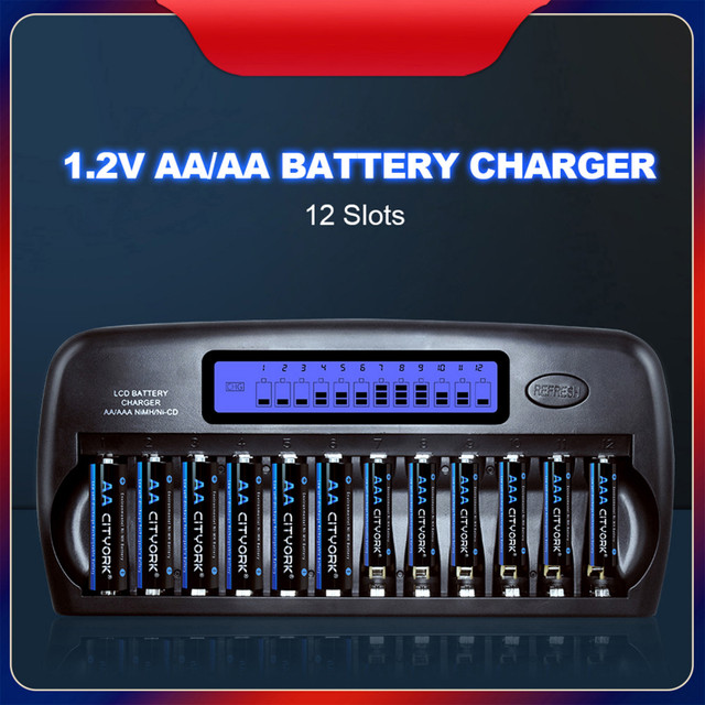 Charger LCD Display Speedy Smart Charger 12 Battery Slots dans Appareils photo et caméras  à Ouest de l’Île