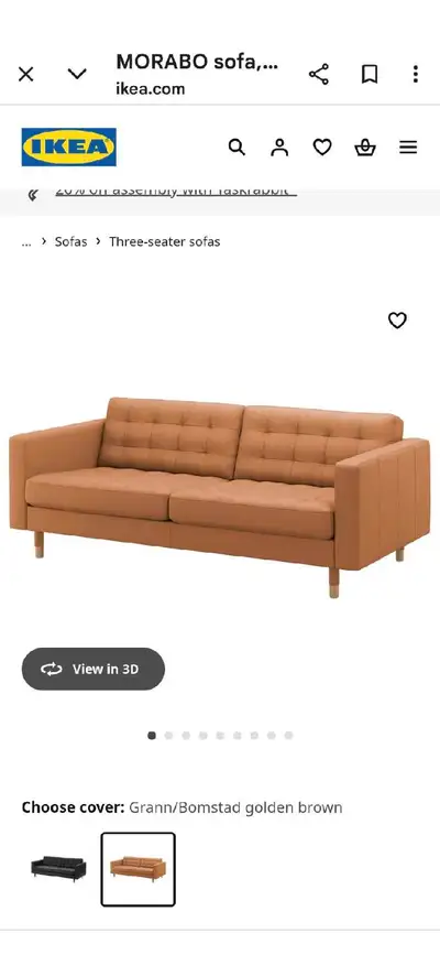IKEA morabo leather sofa , View more