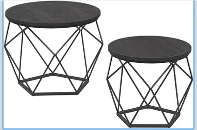 Brand new VASAGLE Round Coffee Table, Set of 2, Side Table, Sofa, View more