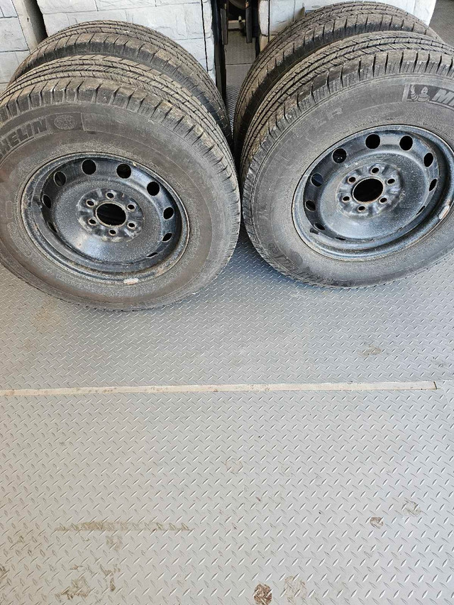 Michelin winter ltx on steel rims in Tires & Rims in Bedford