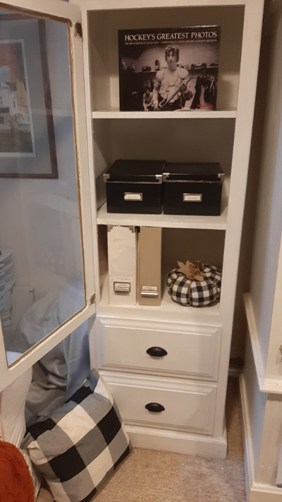 Solid Pine Storage / Display Unit or Bookcase with Glass Door