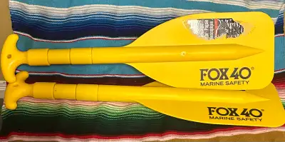 - Two yellow paddles for rowing: *Fox 40 marine safety *Adjustable length of row (pull)