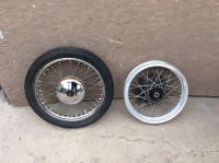 Vintage Motorcycle Tire & Rims