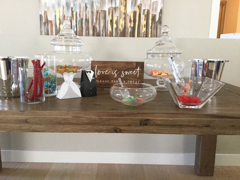 Candy Bar Containers with rustic sign Holiday, Event & Seasonal