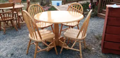 Pedestal Four Chair Table Set , View more