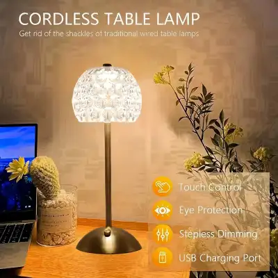 Rechargeable Crystal Bud Table Lamp, View more
