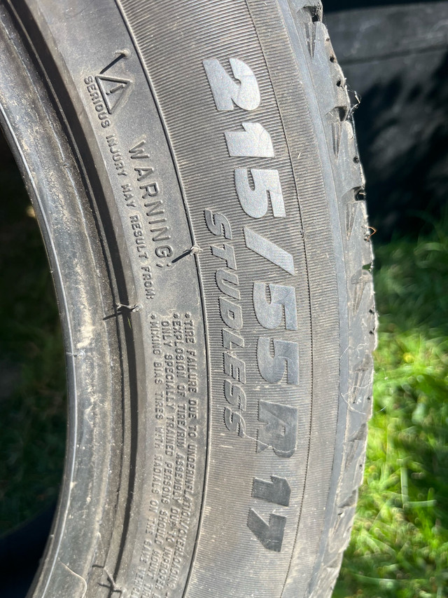 Two winter tires 215/55R17 Michelin X-ICE Used in Tires & Rims in Ottawa - Image 3