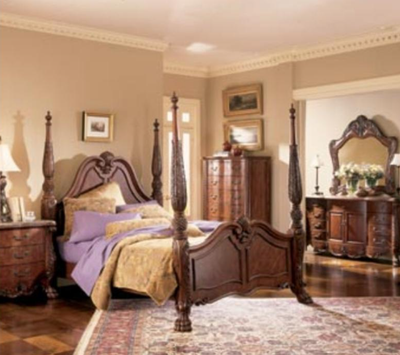 Ashley Four Poster Bed Queen size, View more