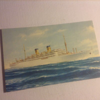 Postcard Ship M/S Italia Home Lines