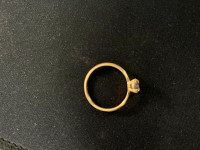 Engagement Ring - 14k Yellow Gold Laboratory Grown Diamond