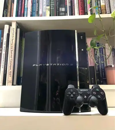 Sony Playstation 3 PS3 Launch Phat Model Backwards Compatible Console plays Playstation 2 and Playst...
