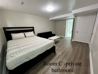 Private Rooms for Rent – Basement – Etobicoke