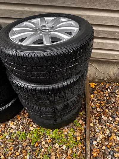4 sets of rims with tires on. R16. Each set $150. All four sets $500