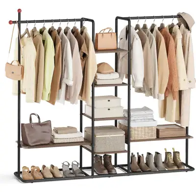 New-SONGMICS HOME Clothes Rack, Open Wardrobe, View more