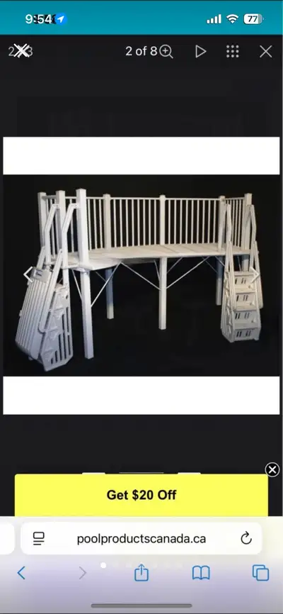 A few years old . Got rid of the above ground pool. Excellent condition , no issues . Still assemble...