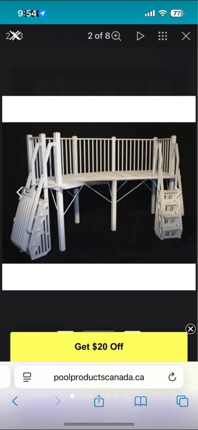 VinylWorks 5' x 13.5' Resin Pool Deck w/ Steps & Safety Gate in Hot Tubs & Pools in Oshawa / Durham Region - Image 2