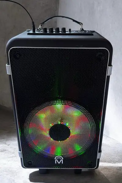 Portable Bluetooth Trolley Speaker with LED Lights guc, View more