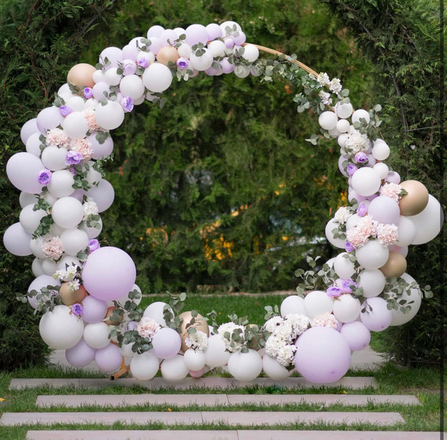 Large 7.2 Ft Round Metal Arch – Balloon Gold Circle Arch  in Holiday, Event & Seasonal in London - Image 4