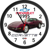 1995 Chevrolet Corvette (Dark Purple Metallic) Custom Wall Clock