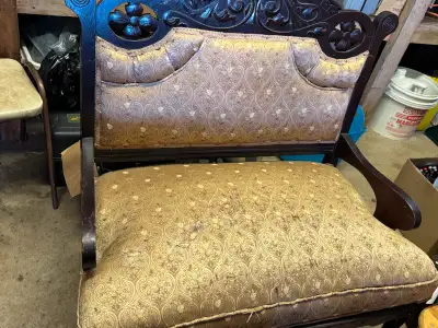 Antique love seat, View more