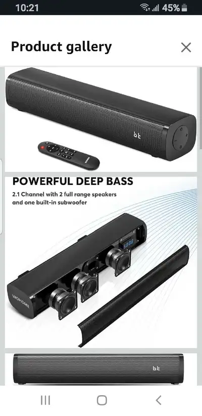 WOHOME Soundbar 2.1, View more